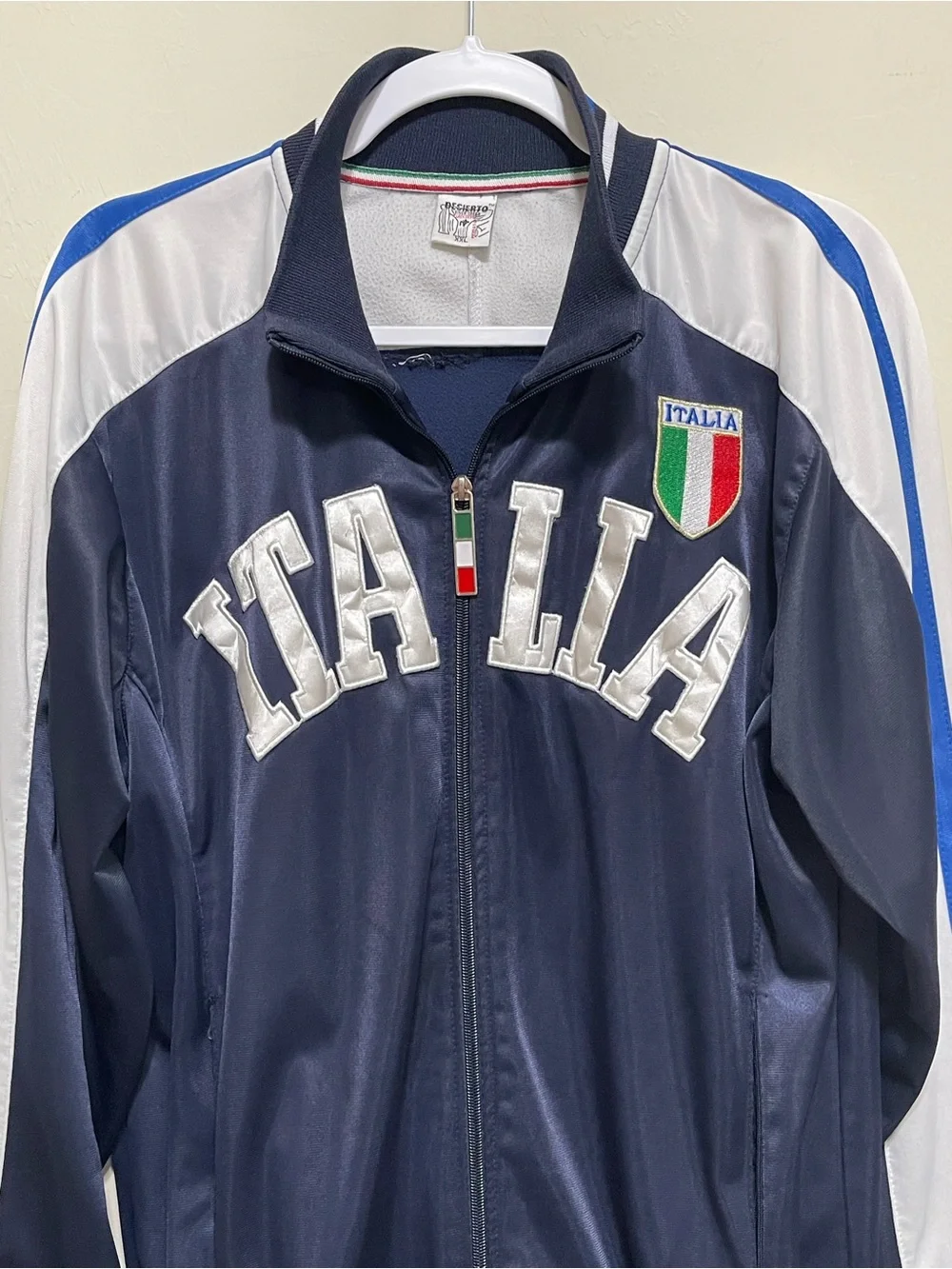 ITALIA Desierto Track Jacket Zip Up Soccer Futbol Crest Logo 90s Y2K Men XXL